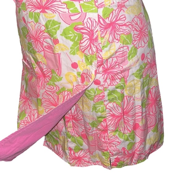 Lilly Pulitzer Reversible Faux Wrap Mini Skirt in Havana Cocktail and Pink - 10* - Picture 4 of 16